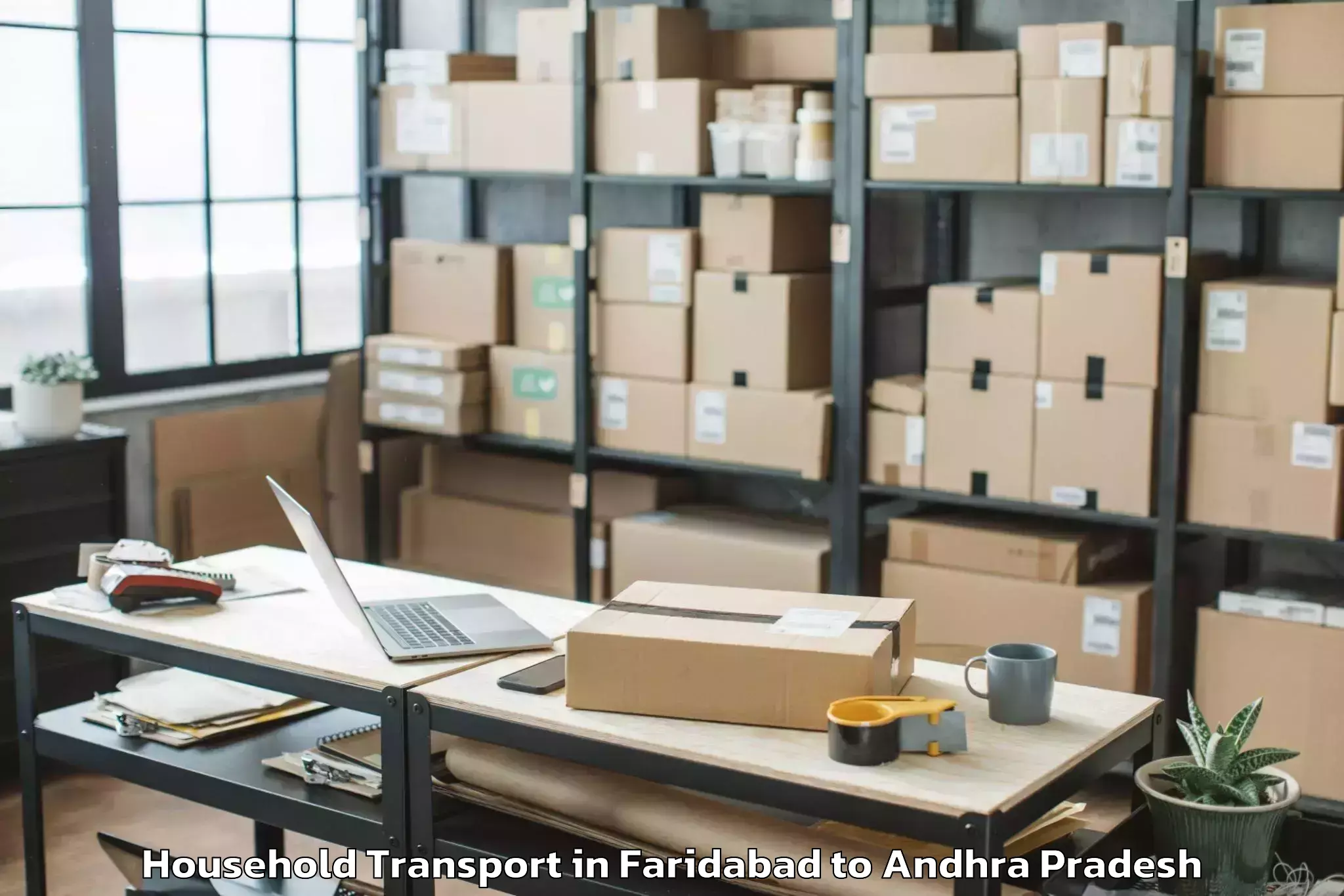 Faridabad to Chilakalurupet Household Transport Booking